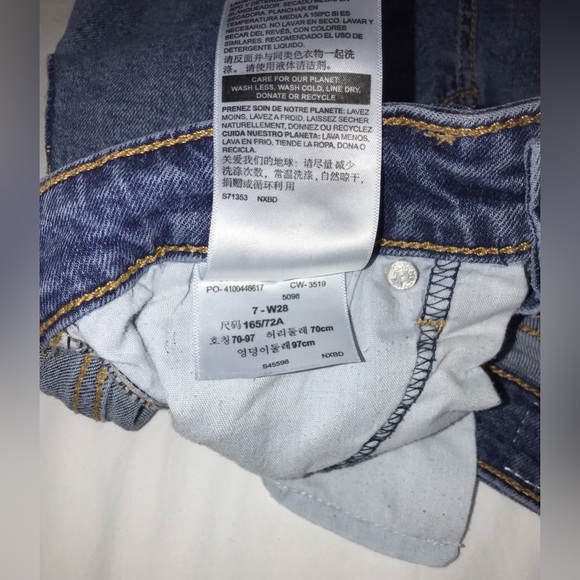 Levi’s Denizen from Mid Rise Shorts Size 7 W 28 - Picture 7 of 9